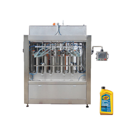 Riempitrice automatica di liquidi chimici automatici in linea a 6 teste con sistema antigoccia 